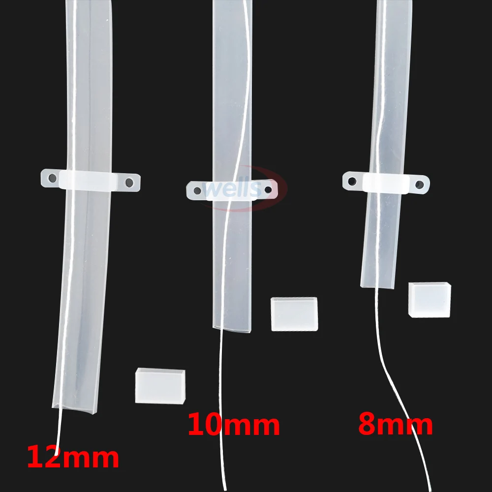 5 м/10 м длина 8 мм/10 мм/12 мм силиконовая трубка IP67 для SMD 5050 3528 3014 5630 ws2801 ws2811 ws2812b Водонепроницаемый светодиодный светильник