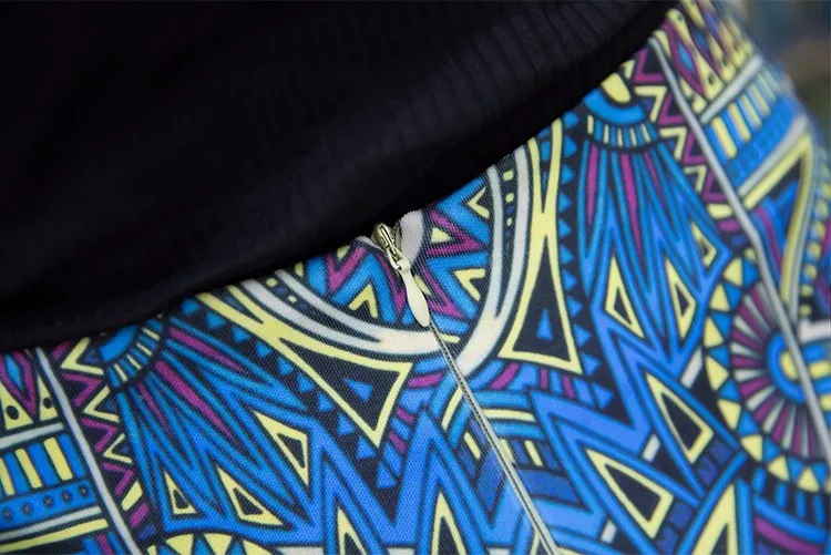 Neophil, женские зимние юбки-карандаш с высокой талией, миди, облегающие, модные, с геометрическим принтом, стрейчевые, облегающие, Saias Jupe Femme S1607001
