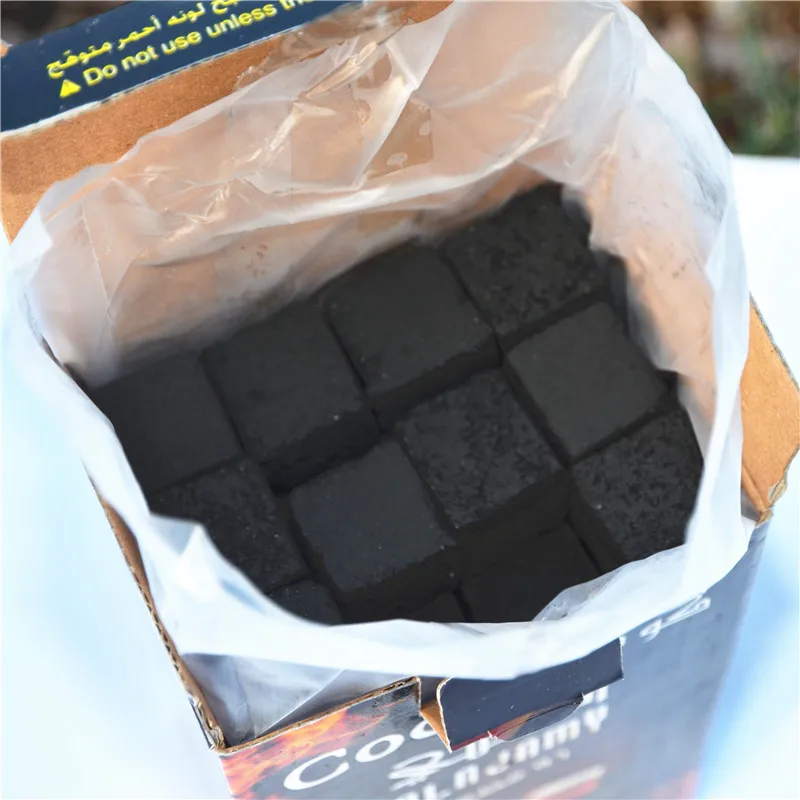96pcs shisha coal 96 шт./кор. Премиум кокосовый уголь Кокосовый древесный уголь для кальяна аксессуары для кальяна горения углерода кальяна в течение 1 часа Продолжительность - Цвет: 96pcs shisha coal