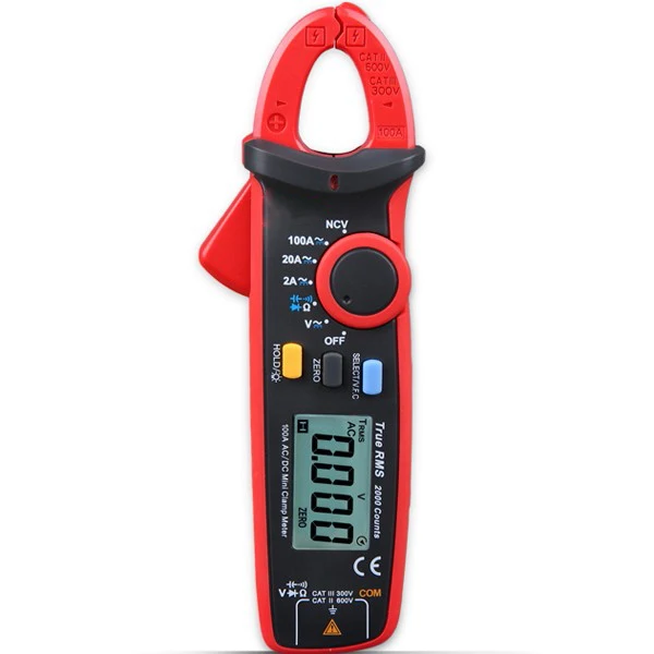 Цифровой Авто истинный RMS зажим мультиметр Мини Клещи амперметр вольтметр