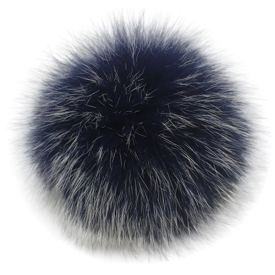 blue with white fox DIY 13 см 15 см натуральный Лисий мех помпон для вязаного шарфа Осень Зима Шарфы из натурального меха енота помпон для шапки шарфы и обертывания - Цвет: blue with white fox