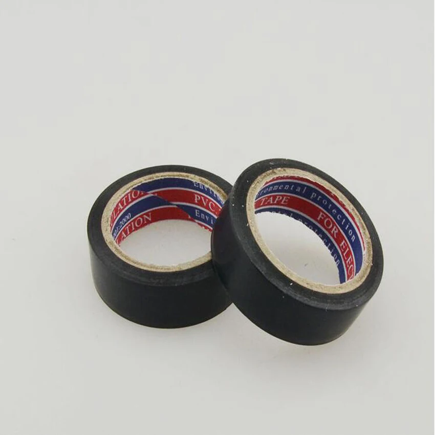 Прямая продажа 17 мм * 10 м черная электрическая лента клейкая ПВХ