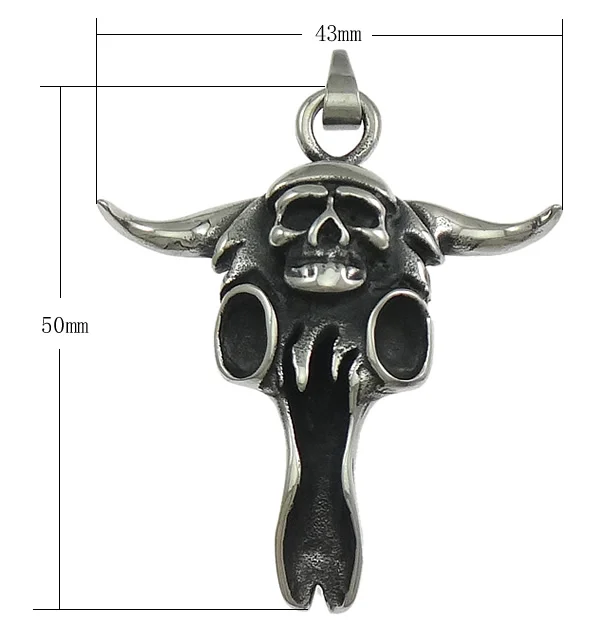 Free shipping!!!Stainless Steel Skull Pendants personality blacken 43x50x11mm Hole:Approx 4x8mm 10PCs/Lot Sold By Lot | Украшения и