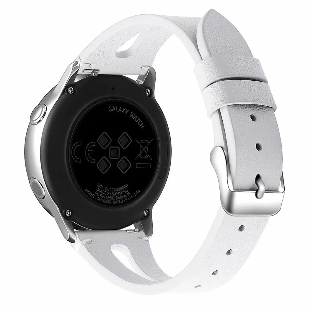 Ремешок из натуральной кожи для Samsung Gear S2 S3 Galaxy Watch Active 42 мм 46 20 22 браслет наручных