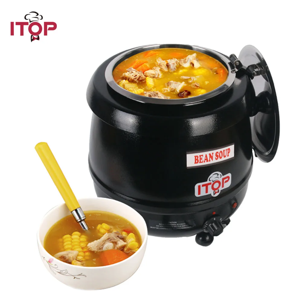 ITOP коммерческий 5 7л/10л Электрический суповый чайник суповые горшки с крышками