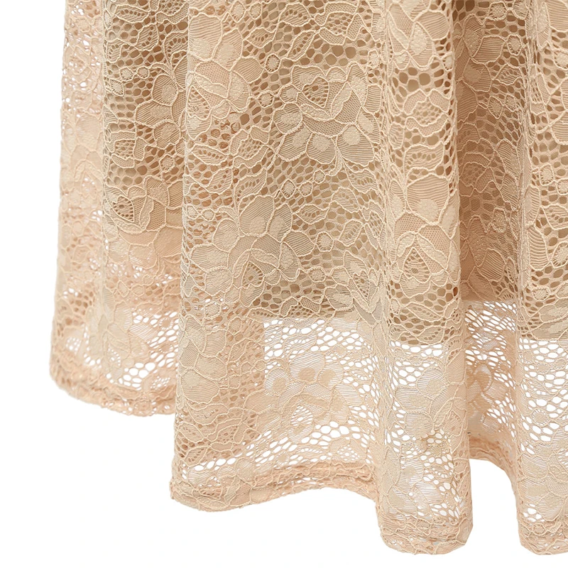 Nemidor 2019 Women Vintage Short Sleeve Bow Summer Swing A-line Dress Sexy Slash Neck Patchwork Midi Party Lace | Женская одежда