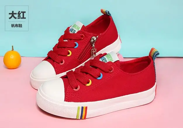 2016 spring New Children shoes child canvas boy white sneakers single casual girl | Детская одежда и обувь