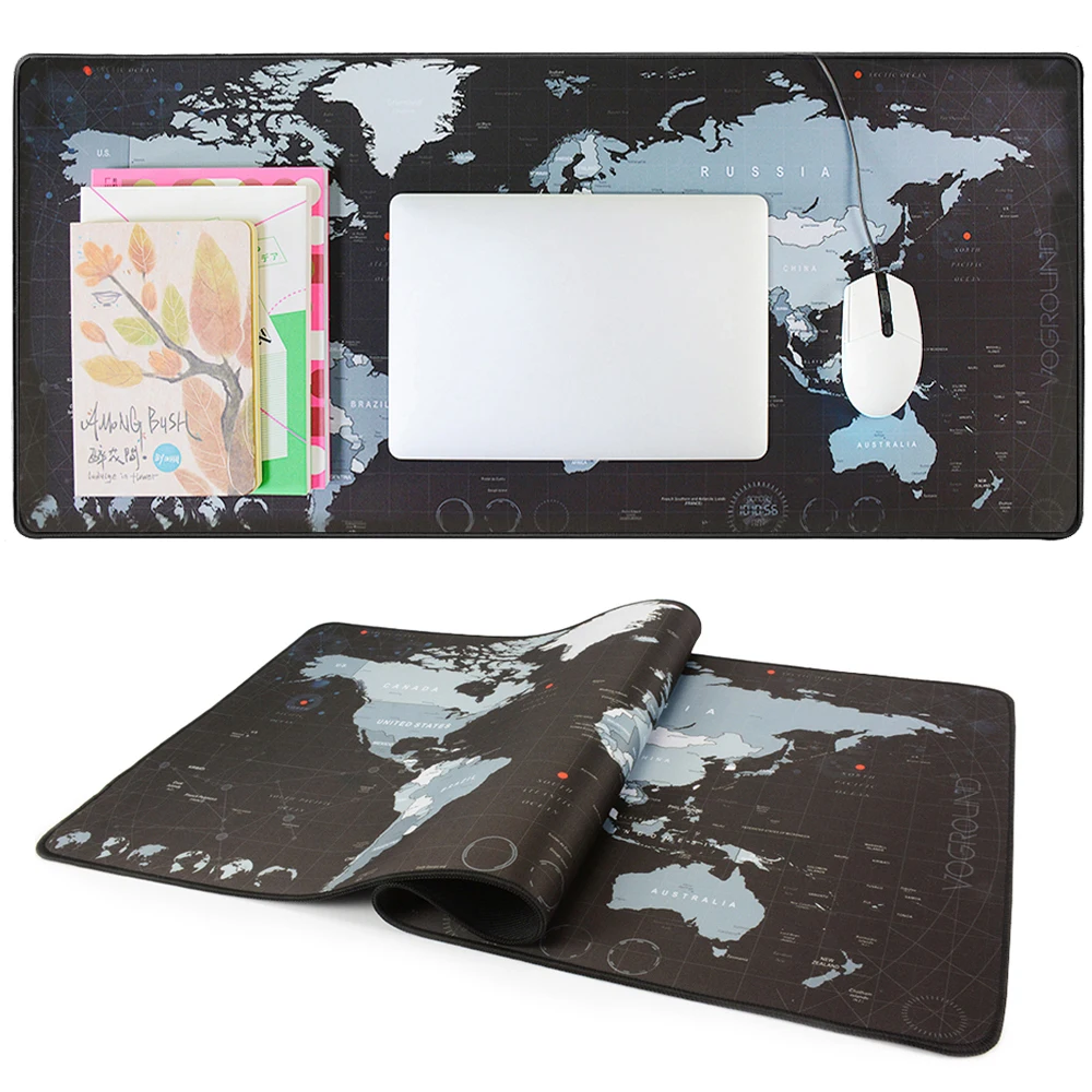 VOGROUND игровой коврик для мыши новая карта мира большой коврик для мыши анти-с блокировкой скольжения края водонепроницаемый натуральный резиновый Настольный коврик для мыши