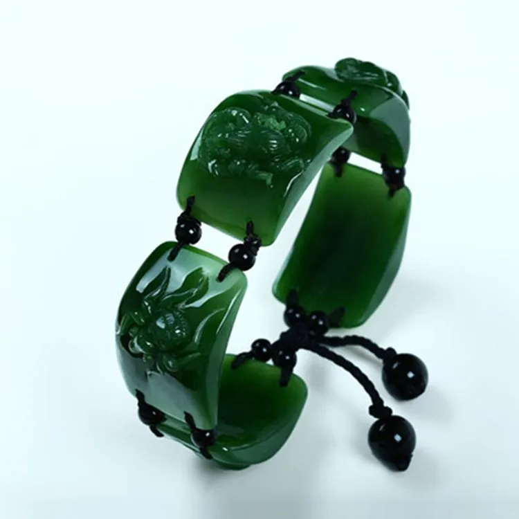Hetian green браслет для избежания удачи правящий браслет-змейка | Украшения и