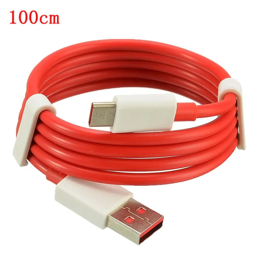 Red 100cm Для One plus 3t 3 6, 6 комплектов/партия, 5T 5 Зарядное устройство Usb кабель для передачи данных 3,1 Тип C Dash Тип кабеля type-C 4A быстрой зарядки Мощность данных USB-C кабель 100/150/200 см - Тип штекера: Red 100cm