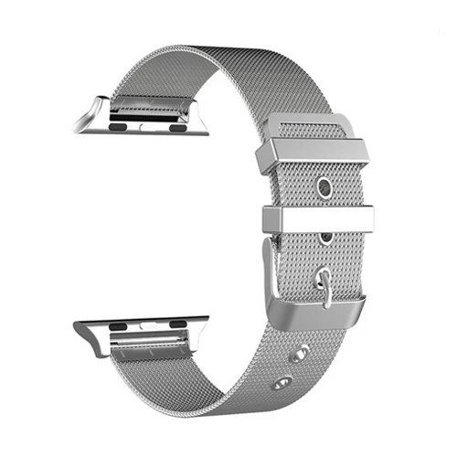 silver Ремешок из нержавеющей стали для apple watch, ремешок 42 мм, 38 мм, версия apple watch band 44 мм 40 мм наручных часов iwatch, браслет, 5/4/3/2/1 ремешок для часов, Миланская петля, ремень - Цвет ремешка: silver