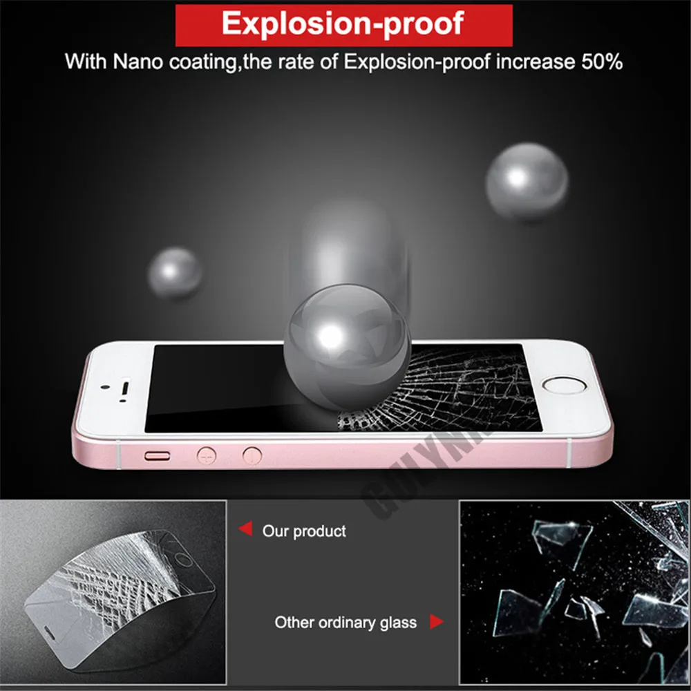 Защитное стекло на для Apple iPhone 5 5S SE HD закаленное защитное стекло 2.5D с закругленными краями для iPhone 4 4S