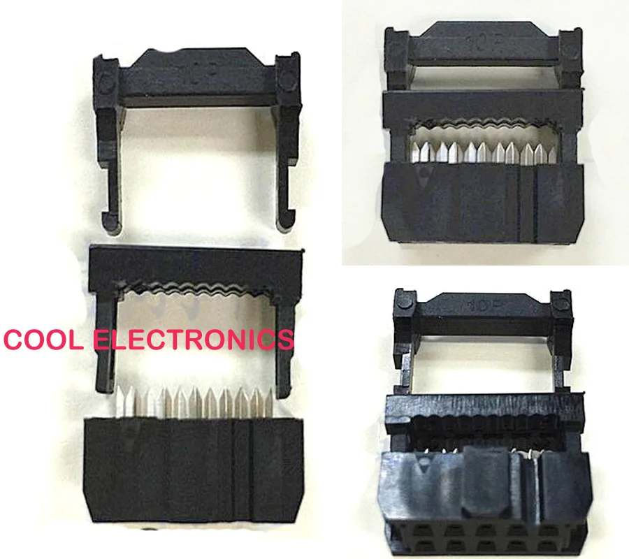 100 шт. 3 в 1 2 54 мм FC 2x5 10Pin IDC JTAG разъем для разъема|connector 3|connector headerconnector idc |