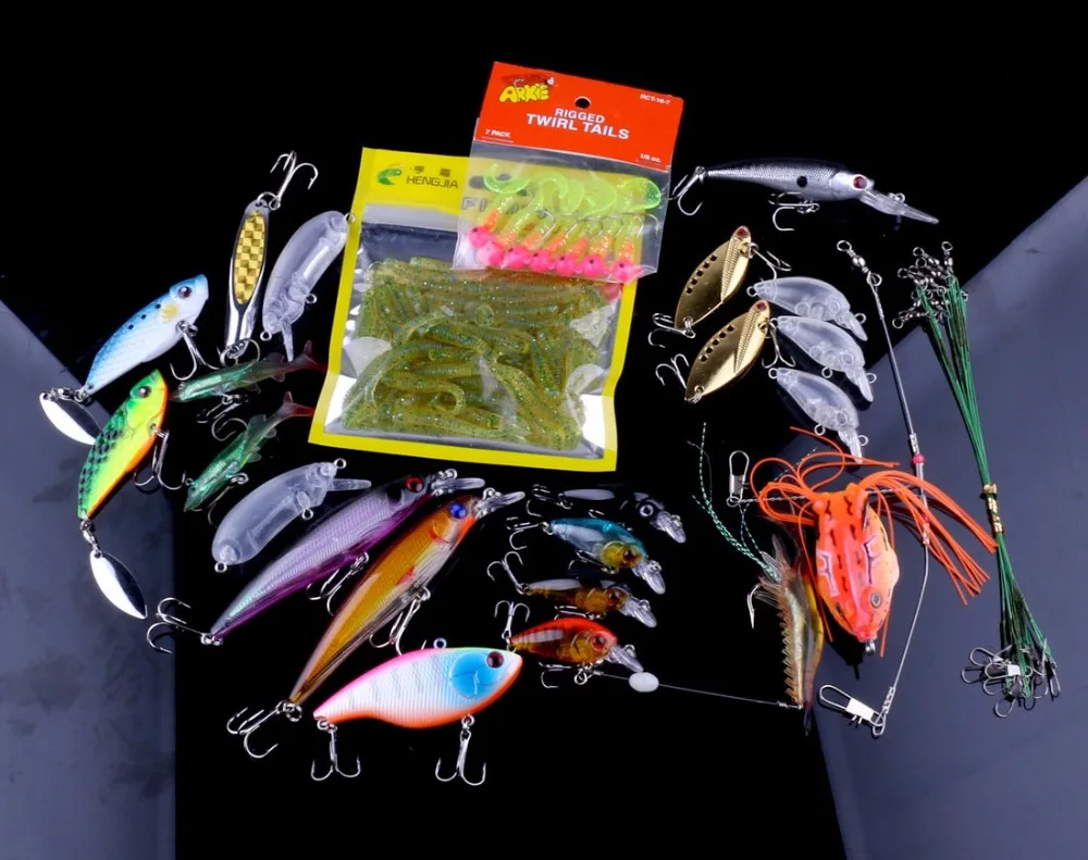 90 шт./кор. Рыболовные приманки комплект жесткий мягкие Поппер Crankbait VIB Topwater Крючки