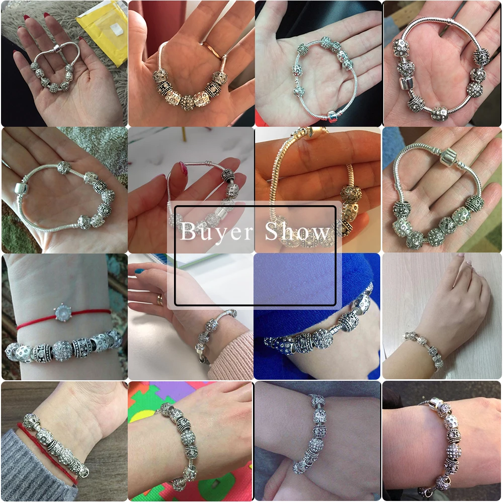 Fashion Jewelry Love Bracelets Austrial Crystal Charms Bracelet &amp Bangle European Beads For Women Valentine's Day Gift | Украшения и
