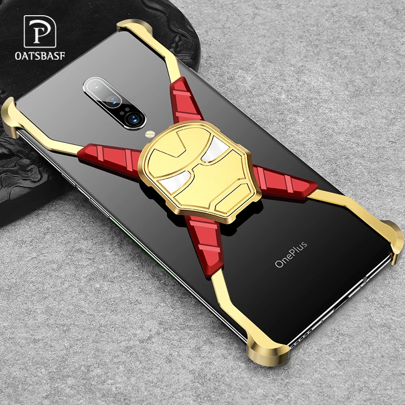 Металлический Чехол Iron Man Deluxe для Oneplus 7 pro чехол с индивидуальным металлическим