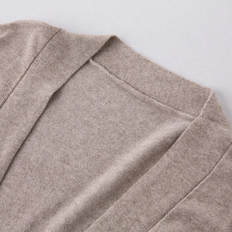 Новый женский кашемировый весенне-осенний кардиган с V-образным вырезом свитер