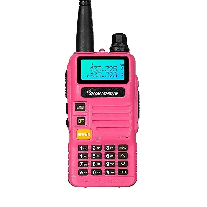 pink Quansheng UV-R50 рация VHF UHF Двухдиапазонная UVR50 портативная CB 2 способ радио UV R50 5 Вт FM трансивер для Huntin - Цвет: pink