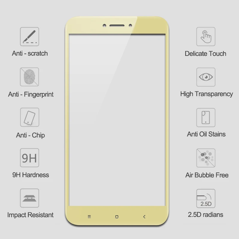 Защитное стекло HOPELF закаленное 9H 2.5D для Xiaomi Redmi 4X | Мобильные телефоны и
