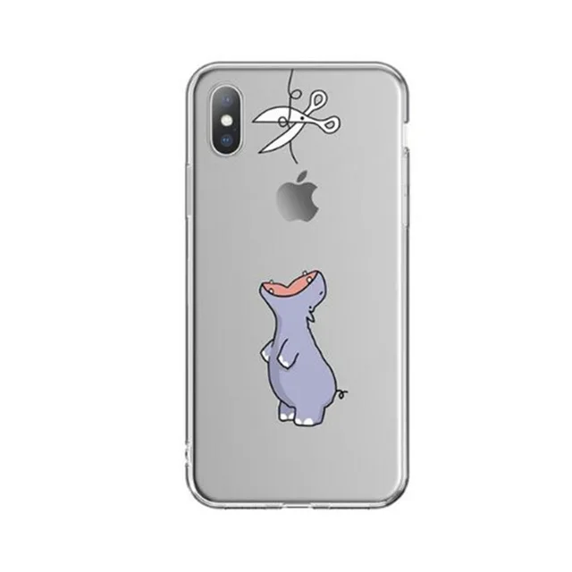 Модная задняя крышка с принтом сердца для iphone 7 8 Plus 6s 6 5 5S SE X Xs Max силиконовая ультратонкая задняя крышка для iphone Xr Funda - Цвет: Темно-фиолетовый