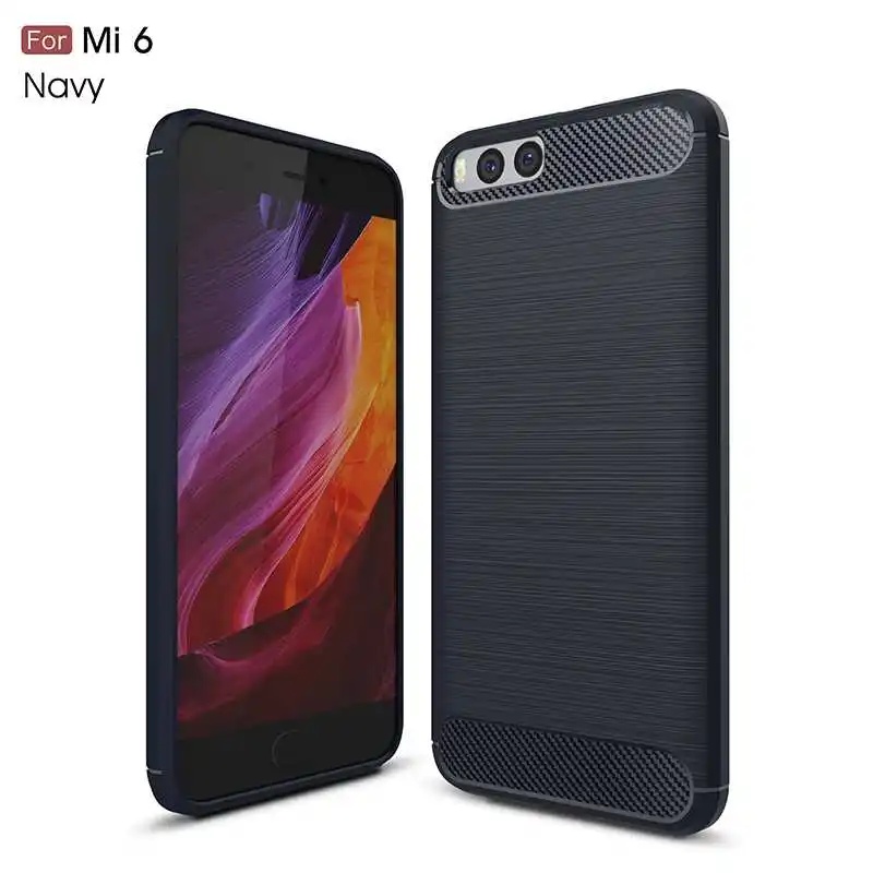 Navy Blue Mokoe mi модный Ударопрочный Мягкий силиконовый чехол 5,1" для Xiaomi mi 6 Чехол для Xiaomi mi 6 mi 6 Чехол для телефона - Цвет: Navy Blue