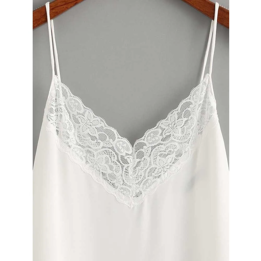 Новые Camis модные повседневные сексуальные шифоновые слинг женские сексуальные без рукавов элегантные однотонные топы под цвет загара@ 8