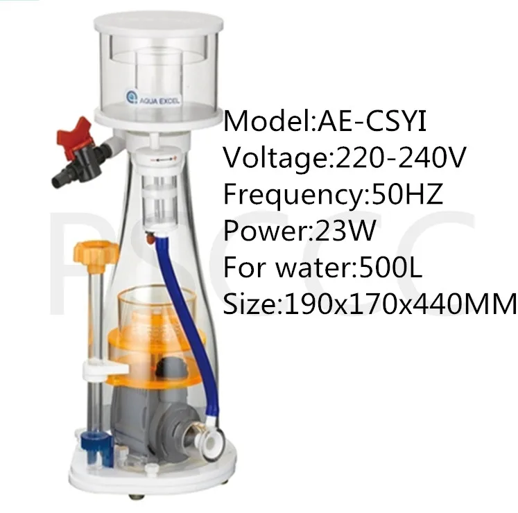 AE-CSYI 220-240V Aquaexel резервуар для морской воды протеиновый сепаратор AE-CH AE-CHS CSY/I конусный белковый Сепаратор Яйцо ультра тихий для 500-600L - Цвет: AE-CSYI 220-240V