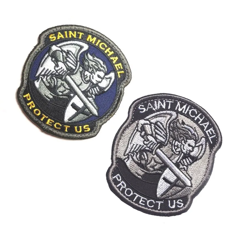 1 шт. вышитые тканевая наклейка Архангел Saint Michael Тактическая защита армия США