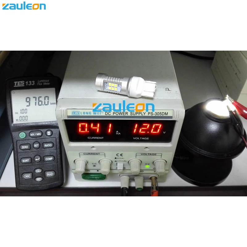 Zauleon 2шт T20 7440 7441 W21W Белый DRL светодиодный светильник заднего хода тормозной лампа
