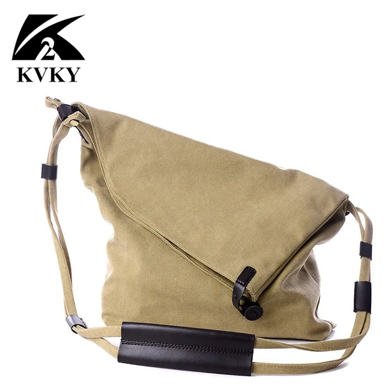 KVKY новинка 2019 модные женские сумки брендовая винтажная Холщовая Сумка на плечо