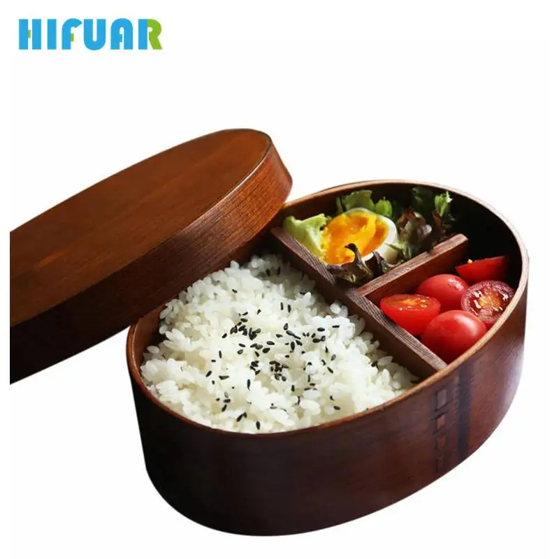 HIFUAR деревянные коробки для обеда ручной работы японский стиль суши Bento ланчбокс
