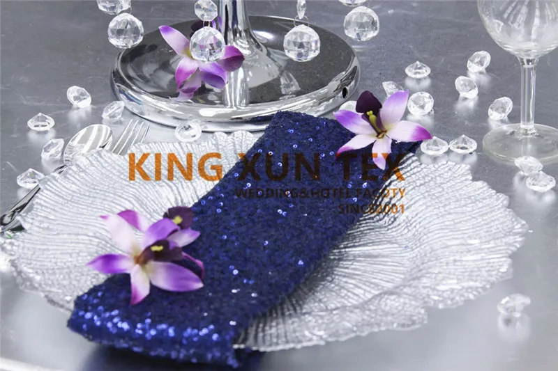 Gold Silver Sequin Table Napkin Table Cloth Napkins For Wedding Event Party Decoration