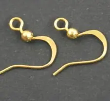 

OMH wholesale 200pcs Pendant earrings golden metal earring hooks 19mm Earrings Hoops Stud Drop