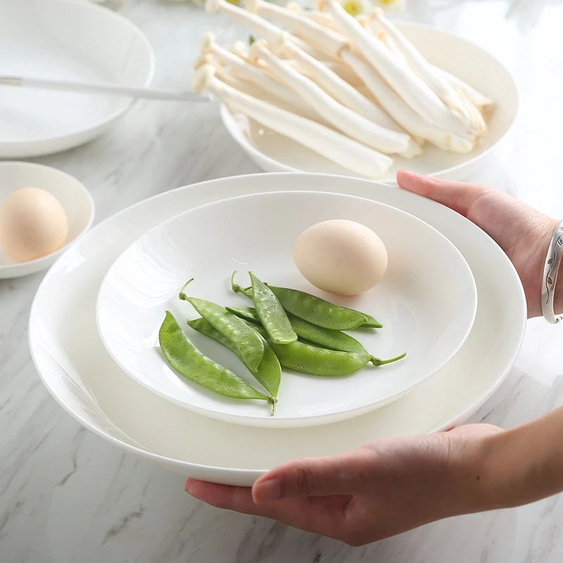 Керамические обеденные тарелки для ресторана фарфоровые супа фарфоровая посуда
