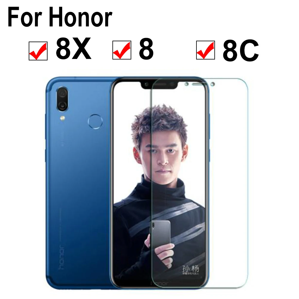 Защитное стекло на Henor 8x Защита экрана для Huawei Honor 8c закаленное Huawey Honor8x 8 x c x8 c8 a8