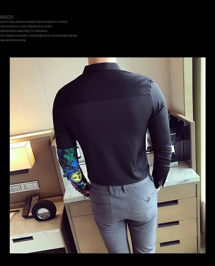 Men's Shirt Long Sleeve Shirts Designer High Quality Casual Slim Fit Men Shirt Business Dress Shirts Camisa Social Masculina