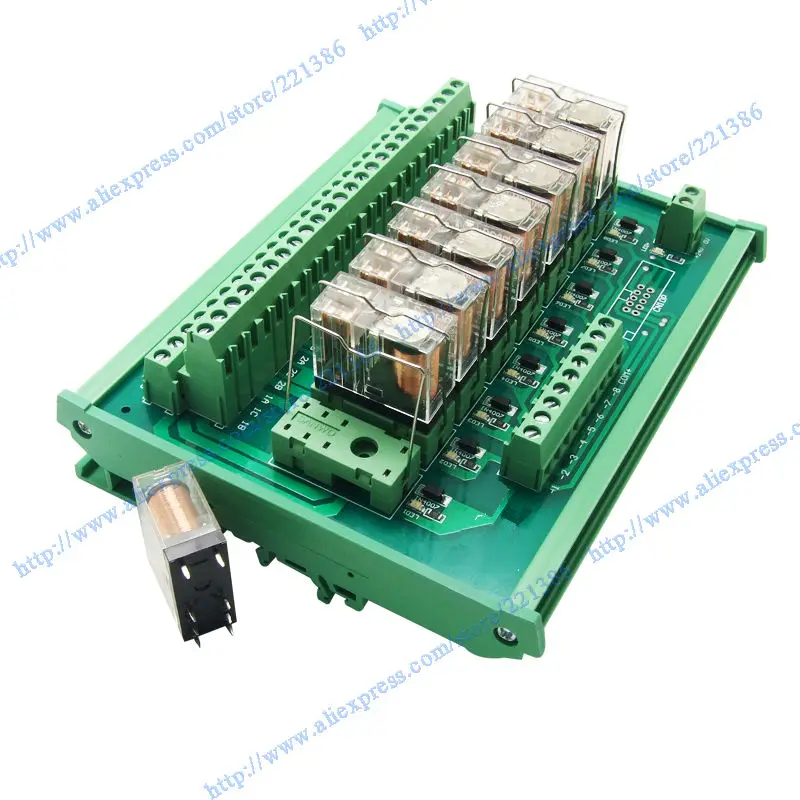 4 канальный 1 SPDT DIN рейка OMRON G2R 24V DC/AC интерфейсный релейный модуль|module relay|module boardmodule