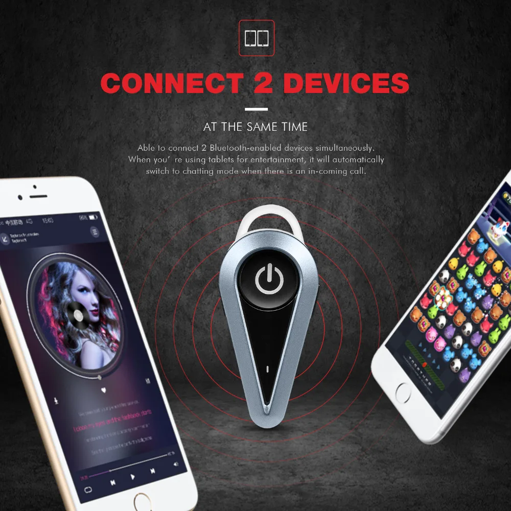 Havit мини наушники Bluetooth 16 мм Беспроводная гарнитура до 2 часов время