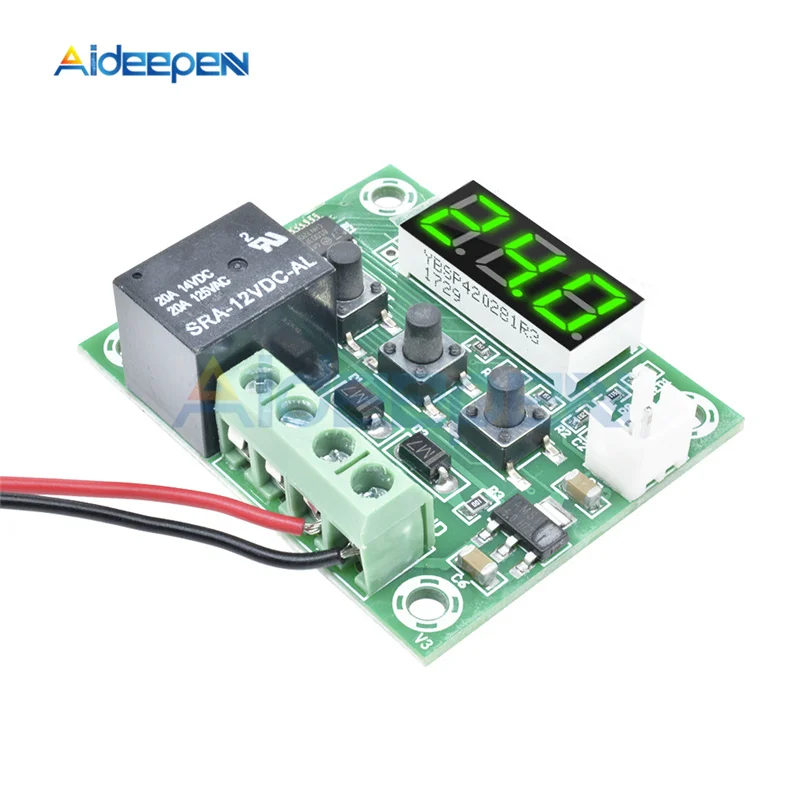 Фото Цифровой терморегулятор AC 110 В 220 W1209 термостат комнатный инкубатор регулятор Цифровой терморегулятор AC 110 В 220 W1209 термостат комнатный инкубатор регулятор