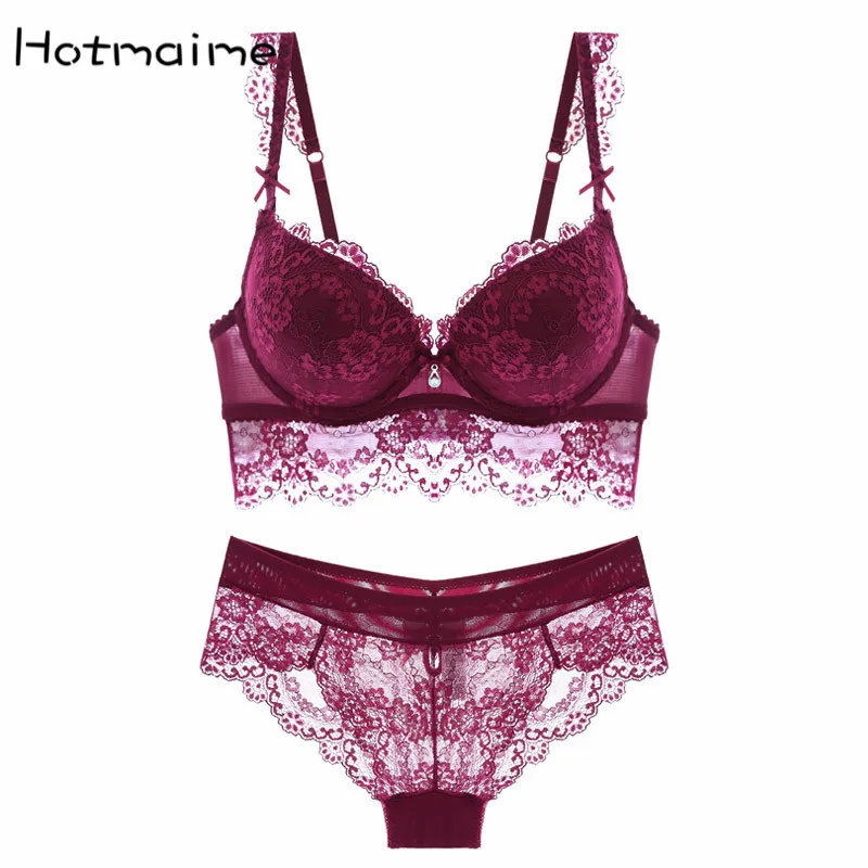 Комплект женского нижнего белья регулируемый бюстгальтер пуш-ап с надписями |