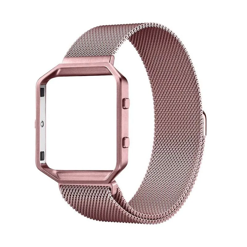 Ремешок Миланская петля + чехол для Fitbit Blaze защитная рамка ремешок из нержавеющей