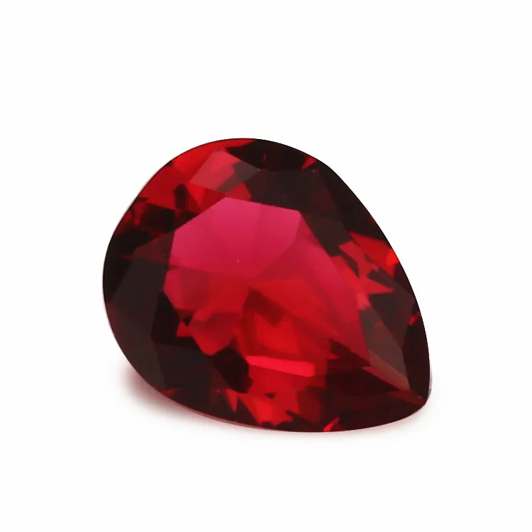 Rose Red 50 шт 2x3-13x18mm Груша Форма Свободно сидящий стеклянный камень розовый красный цвет синий зеленый белый - Цвет: Rose Red