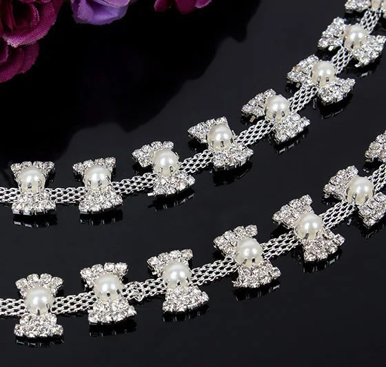 Новинка! Причудливая цепочка со стразами для волос с бантом пришивания подходит