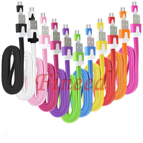 1M 3FT 3 Feet Long FLAT NOODLE MICRO USB CHARGER CABLE CORD CHARGING DATA SYNC FOR SAMSUNG GALAXY S4 S3 S2 NOTE 2 Android|s4 car|s3 standards3 phone