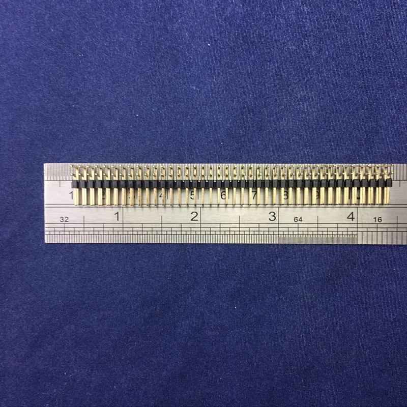 Высокое качество 2 54 мм Шаг 2x40 штифтов медный мужской двухрядный прямоугольный