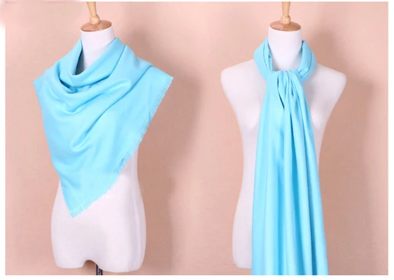 light blue 20 ярких цветов, брендовые новые Бордовые женские модные кашемировые шарфы пашимина, толстые мягкие шарфы, теплая шаль 200x60 см 1211 - Цвет: light blue