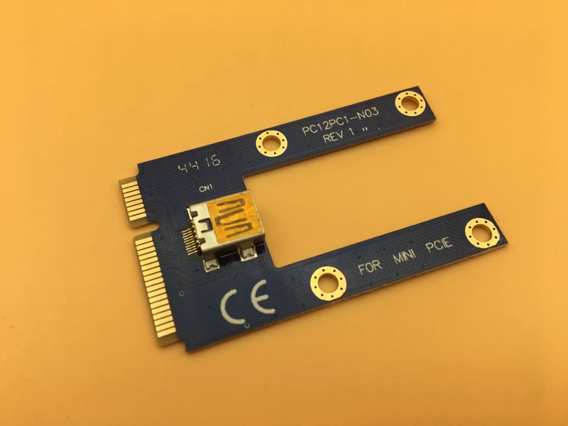 Новый мини PCI E Express 1x до 16x Райзер карта USB3.0 PCIE графическая 6 контактный источник