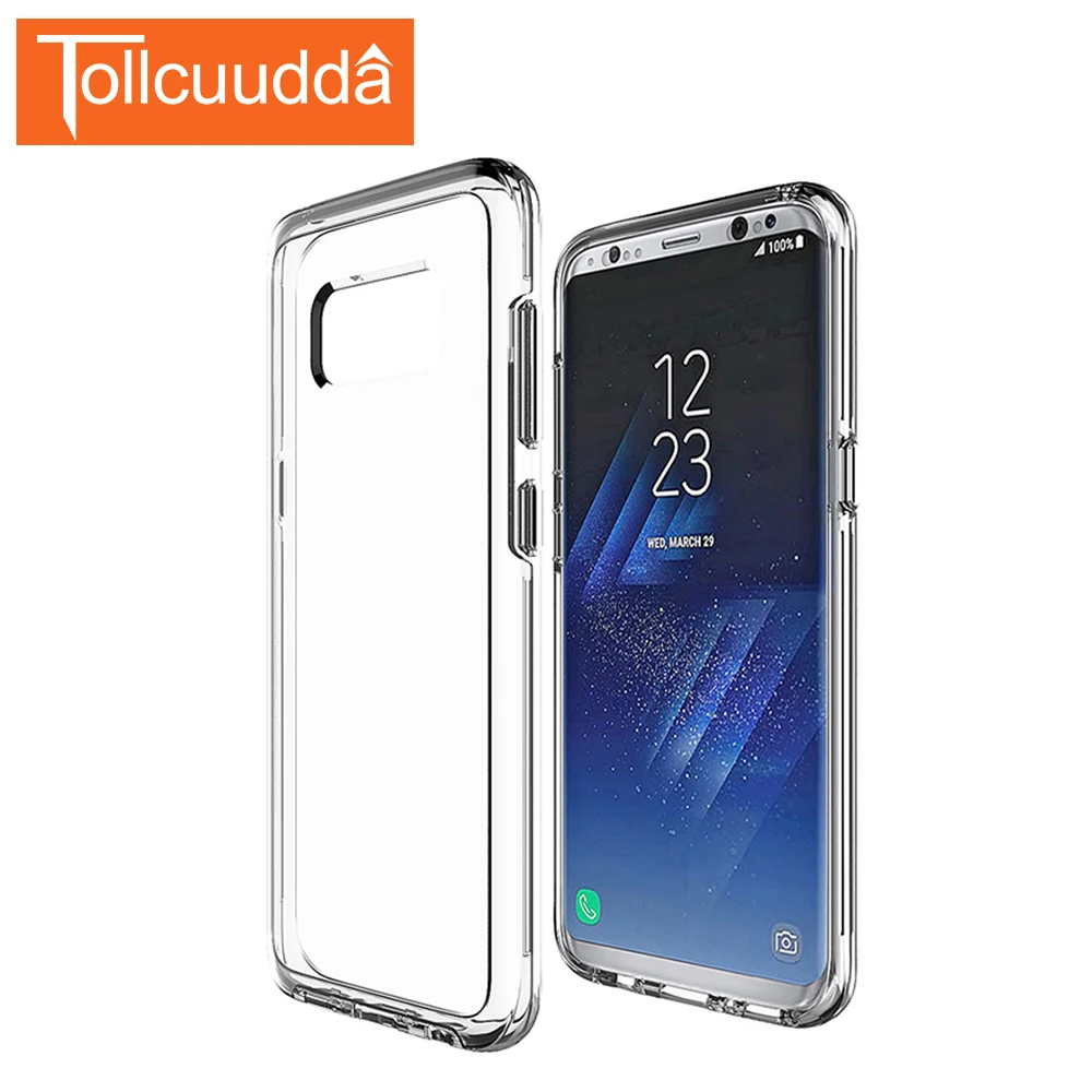 Tollcuudda для Samsung Galaxy S8 случае ТПУ & PC Простой Прозрачный чехол S8|for samsung galaxy|transparent