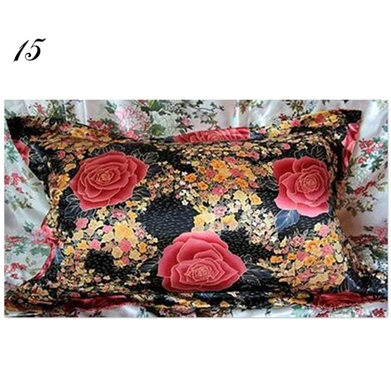 

1pc Pure Emulation Silk Satin Pillowcase Single Pillow Cover Multicolor