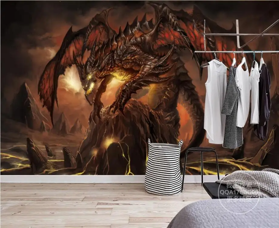 Beibehang игры World Warcraft Дракон обои на заказ Фреска шелковая ткань фото настенные фрески обои papel де parede para кварто